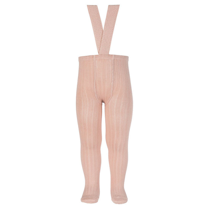 overall ribbed with suspenders - 544-old rose