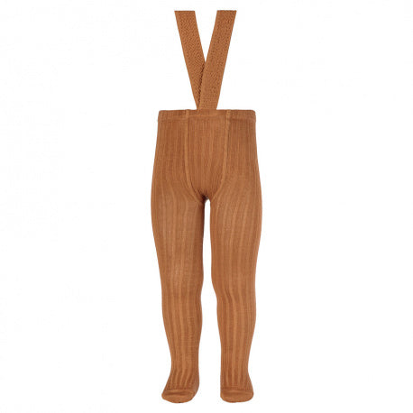 overall ribbed with suspenders - 544-old rose