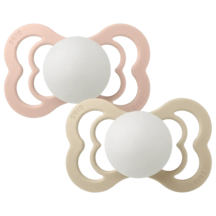 pacifier supreme silicone pack of 2 - blush/vanilla glow