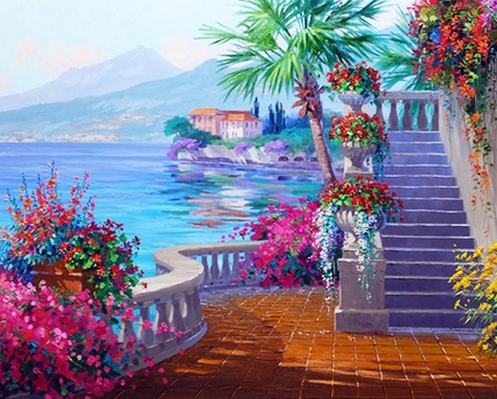 Palm Trees Painting by Numbers