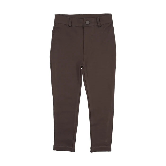 pants solid knit - chocolate brown