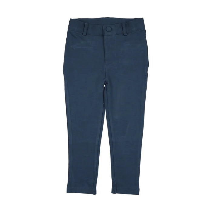 pants solid knit - deep vintage blue