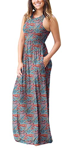 A1-sl-fp-cashew Cyan-blue / Round Neck / L