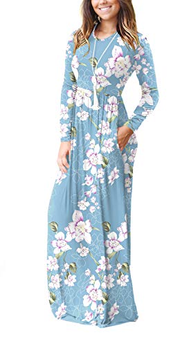 Lo-fp-light Blue / Round Neck / M