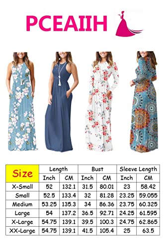 PCEAIIH Women's Maxi Dress Casual Deep V Short Sleeve Floral Ladies Wrap Long Dress with Pockets - Style Heist