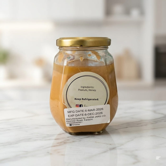 Peanut Butter With Honey - Tayyib Store - Farm Jars Co. - Lahore