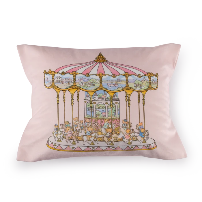 pillow teddy merry go cushion - sugary pink