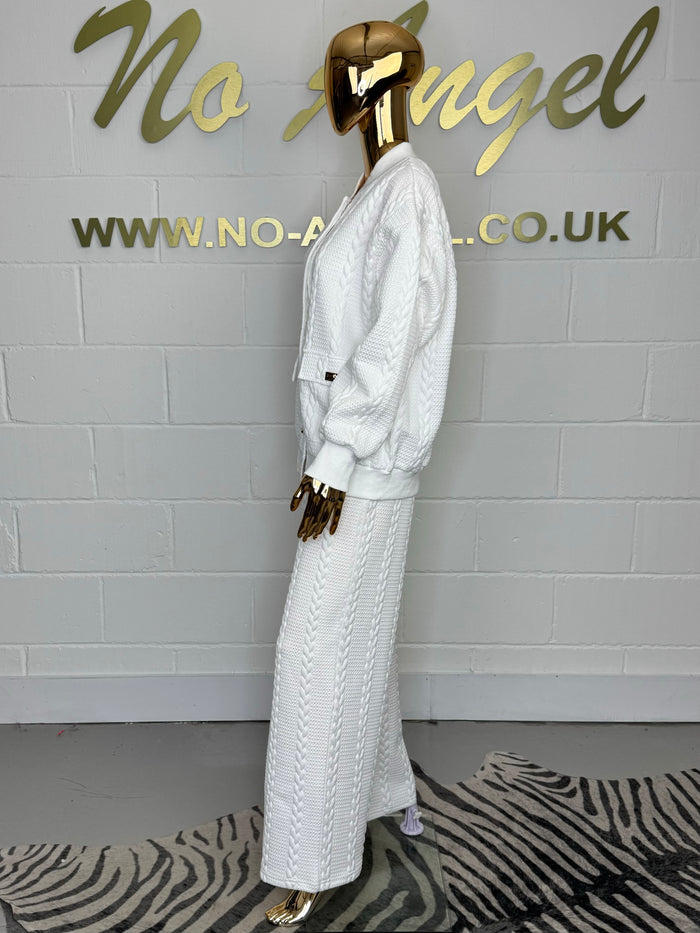 Plait Quilted Detail Gold Hardware Straight Leg Co-Ord (2 Colours)