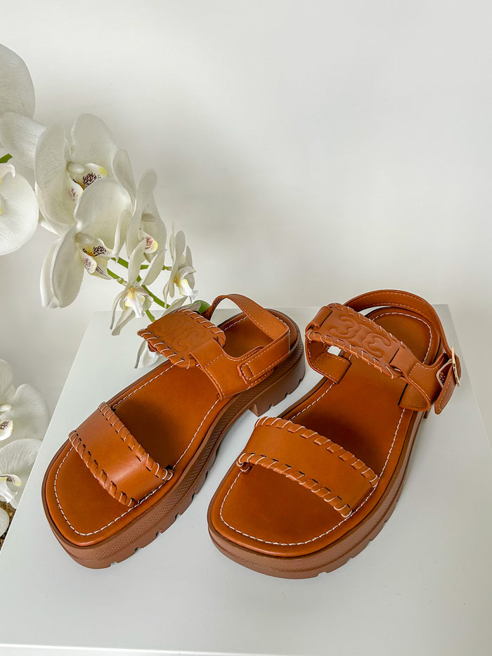 Plaited Detail Strap Sandals With Buckle Detail