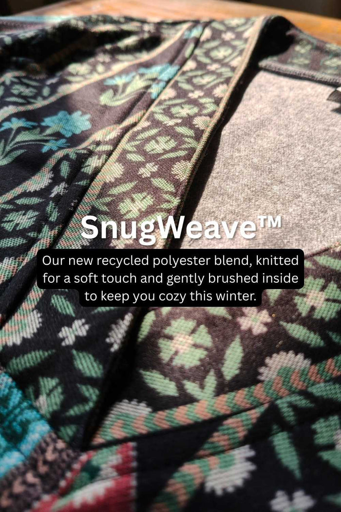 Plus Size Black Blue SnugWeave Winter Top