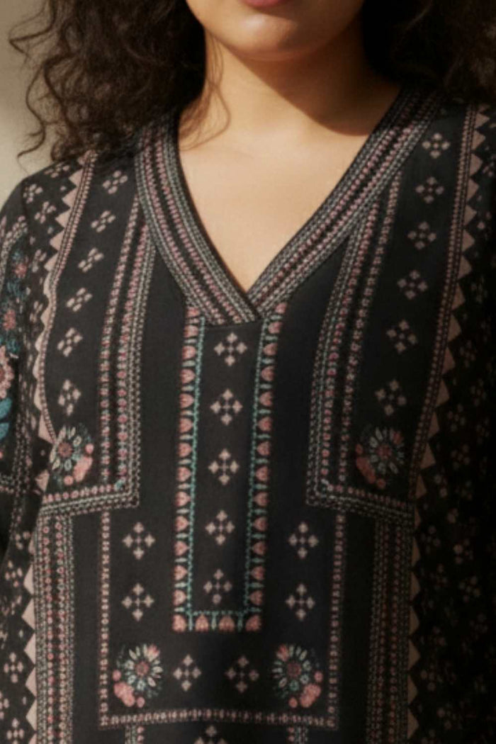 Plus Size Black Ethnic SnugWeave Winter Top