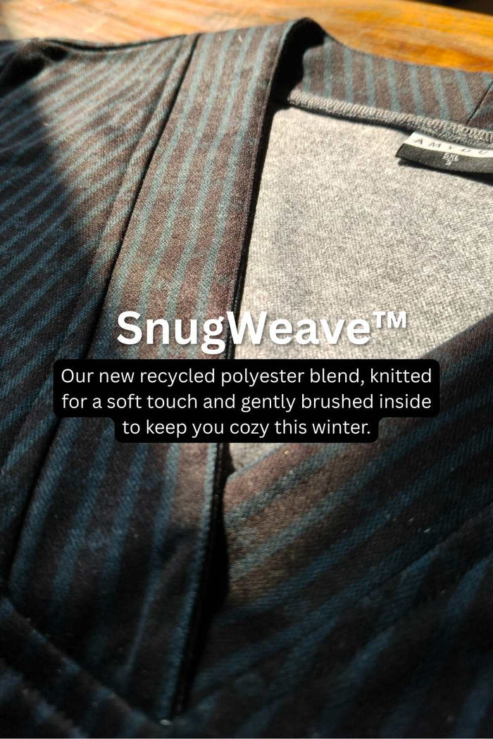 Plus Size Black Floral Borders SnugWeave Winter Top