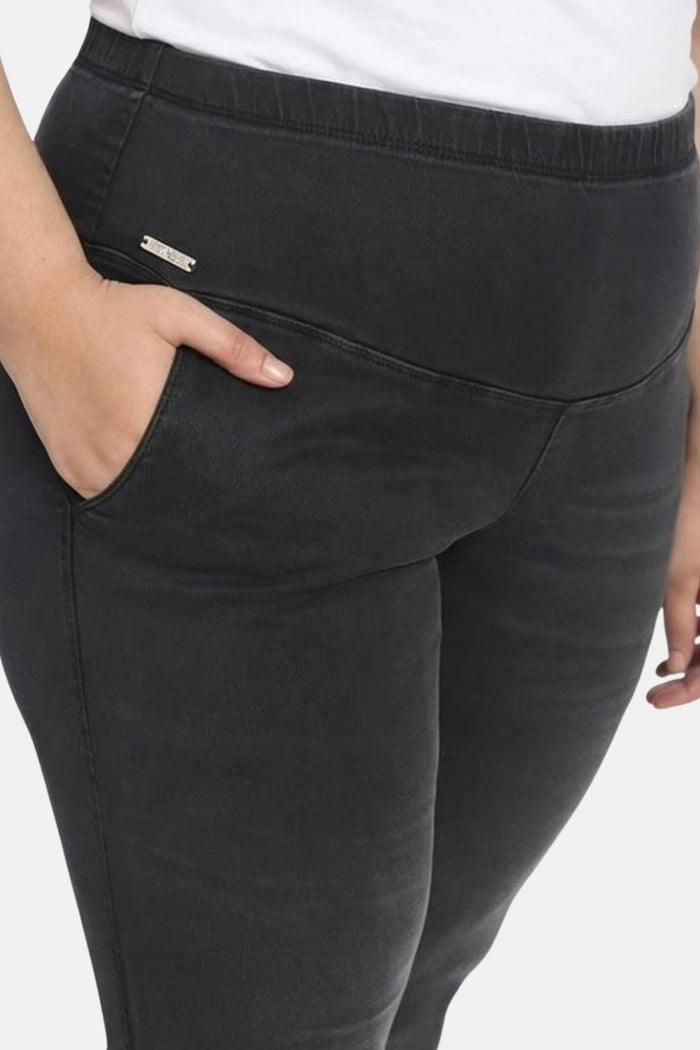 Plus Size Black Light Fade Flare Jeans