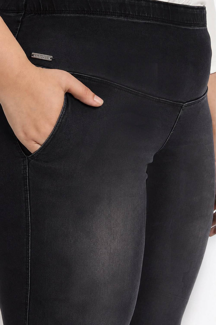 Plus Size Black Light Fade Straight Fit Jeans