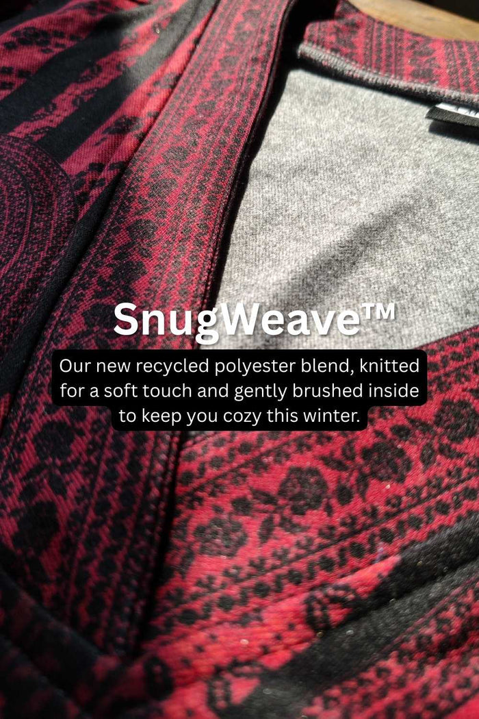 Plus Size Black Red SnugWeave Winter Top