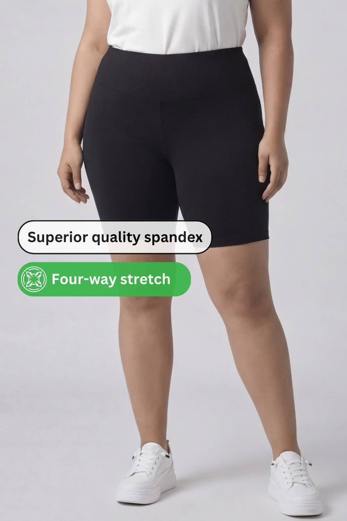 Plus Size Black Tummy Shaper Shorts