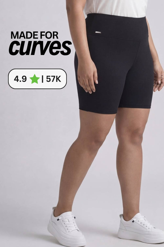 Plus Size Black Tummy Shaper Shorts