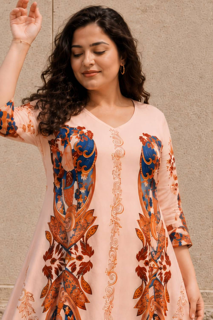 Plus Size Blush Royale Floral Midi Dress