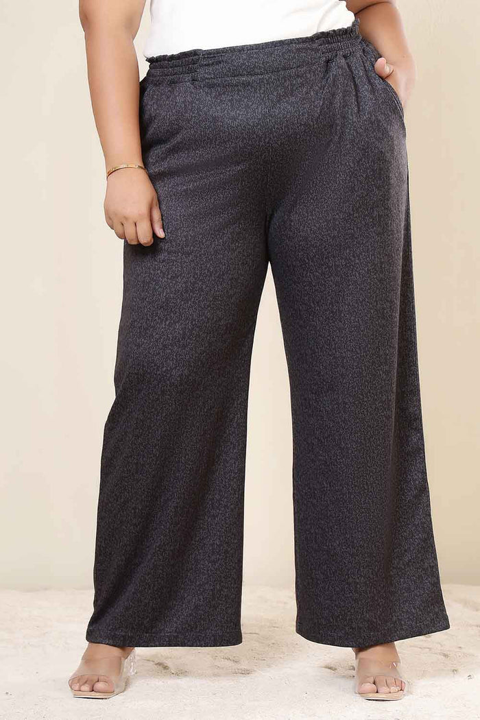 Plus Size Charcoal Grey SnugWeave™ Winter Kurta Coord Set