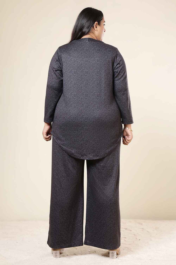 Plus Size Charcoal Grey SnugWeave™ Winter Top Coord Set