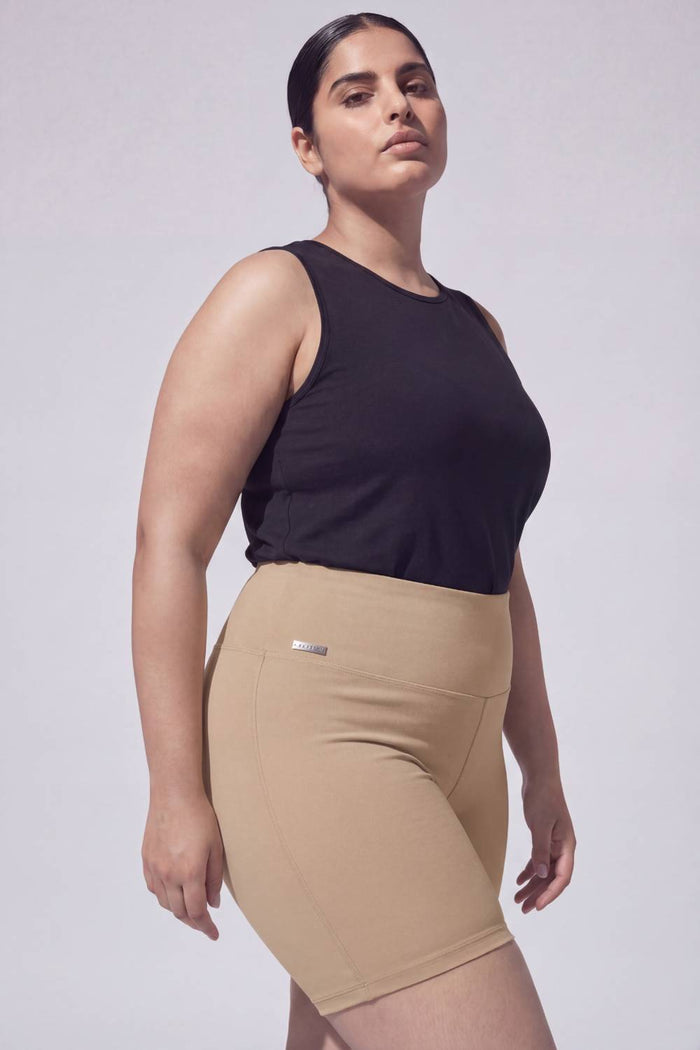 Plus Size Cream Tummy Shaper Shorts