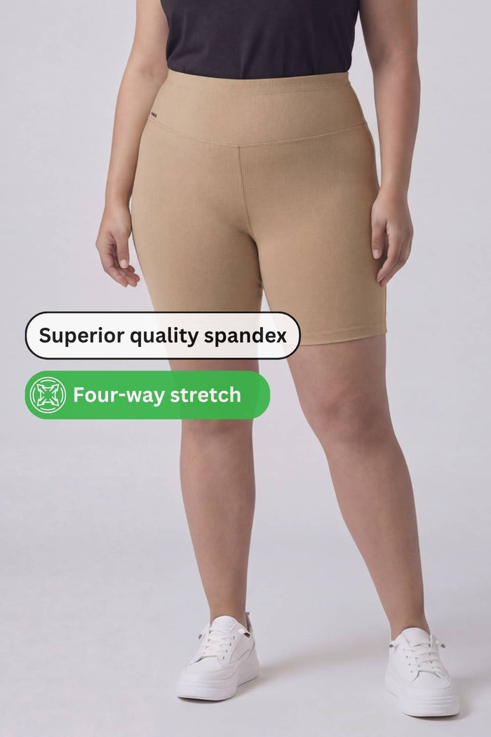 Plus Size Cream Tummy Shaper Shorts