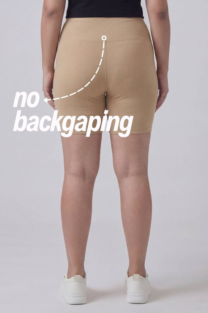 Plus Size Cream Tummy Shaper Shorts