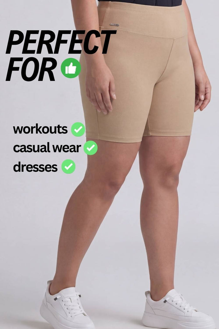 Plus Size Cream Tummy Shaper Shorts
