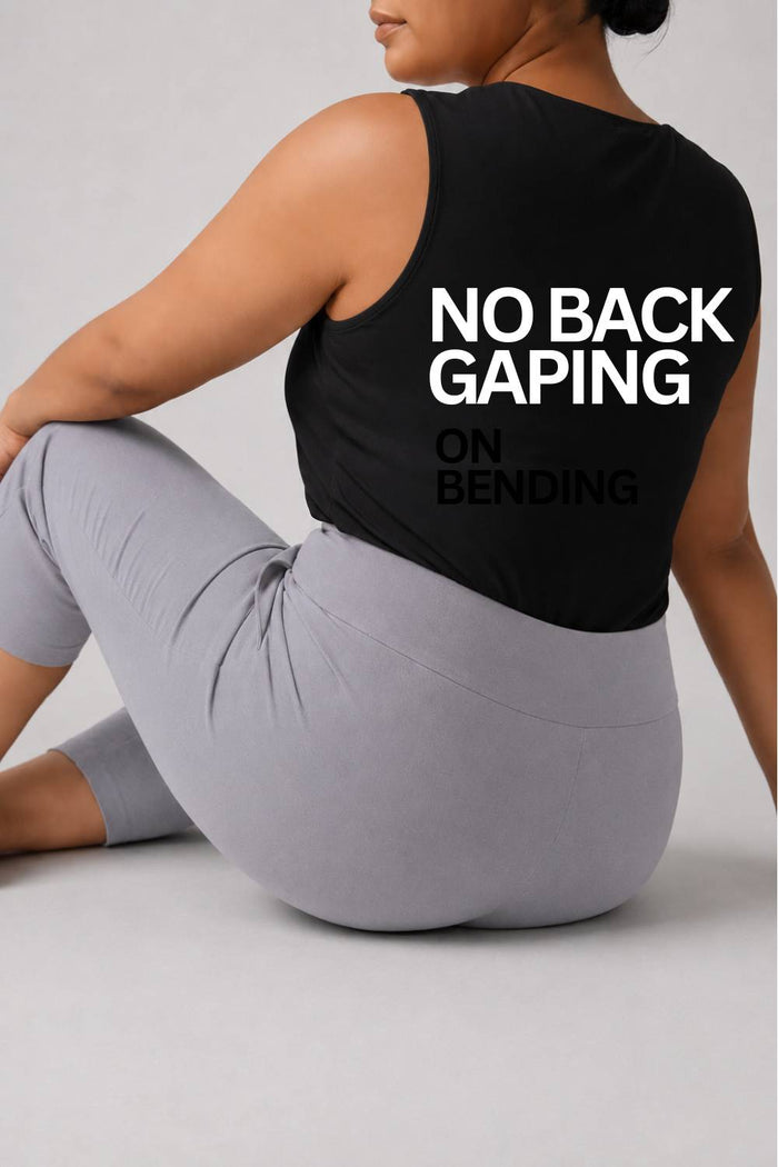 Plus Size English Grey New Fit Tummy Tucker Crop Pants