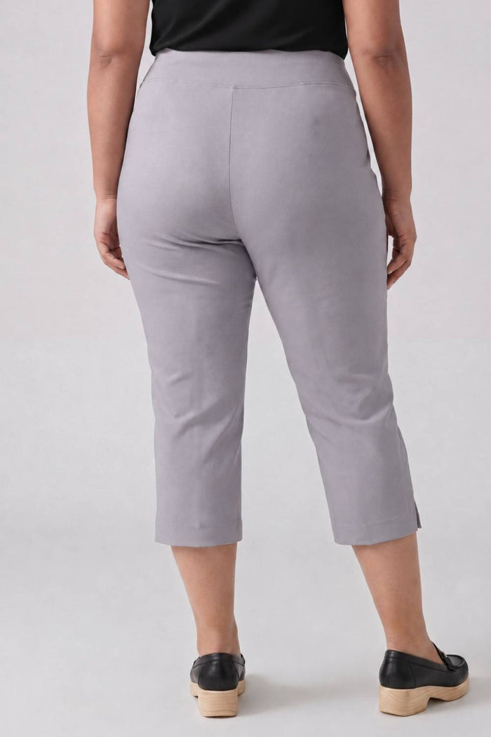 Plus Size English Grey New Fit Tummy Tucker Crop Pants