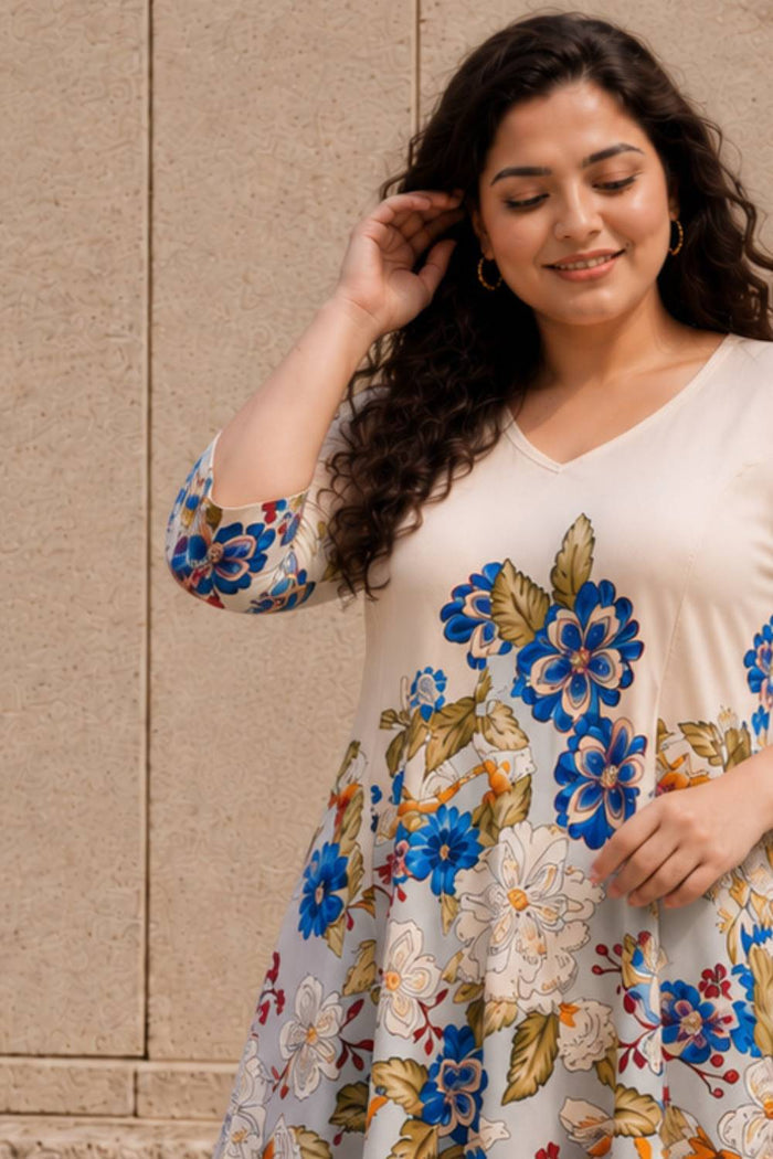 Plus Size Fresh Bloom Midi Dress