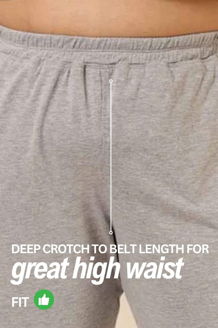 Plus Size Grey Cotton Track Pants