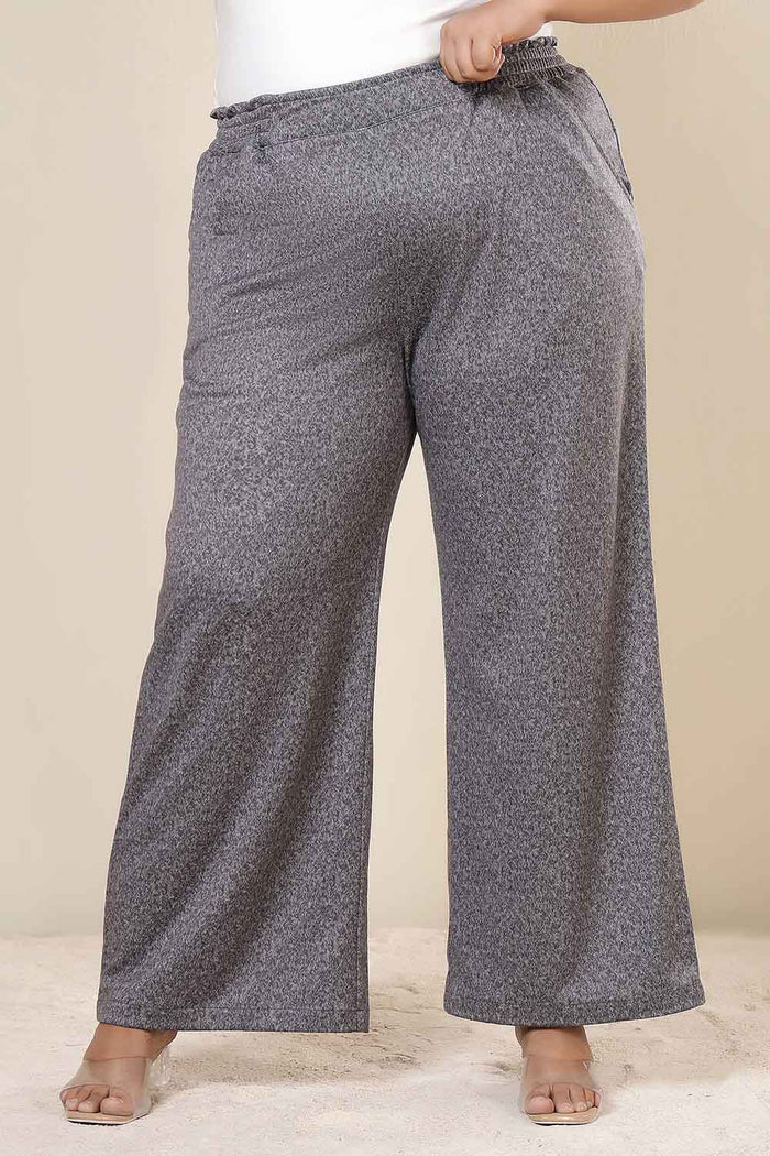 Plus Size Grey Melange SnugWeave™ Winter Kurta Coord Set
