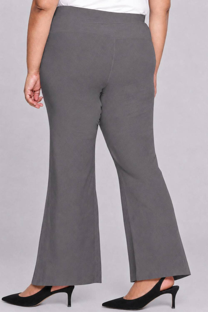 Plus Size Grey Tummy Shaper Boot Cut Pants