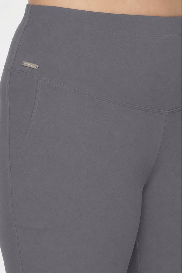 Plus Size Grey Tummy Shaper Boot Cut Pants