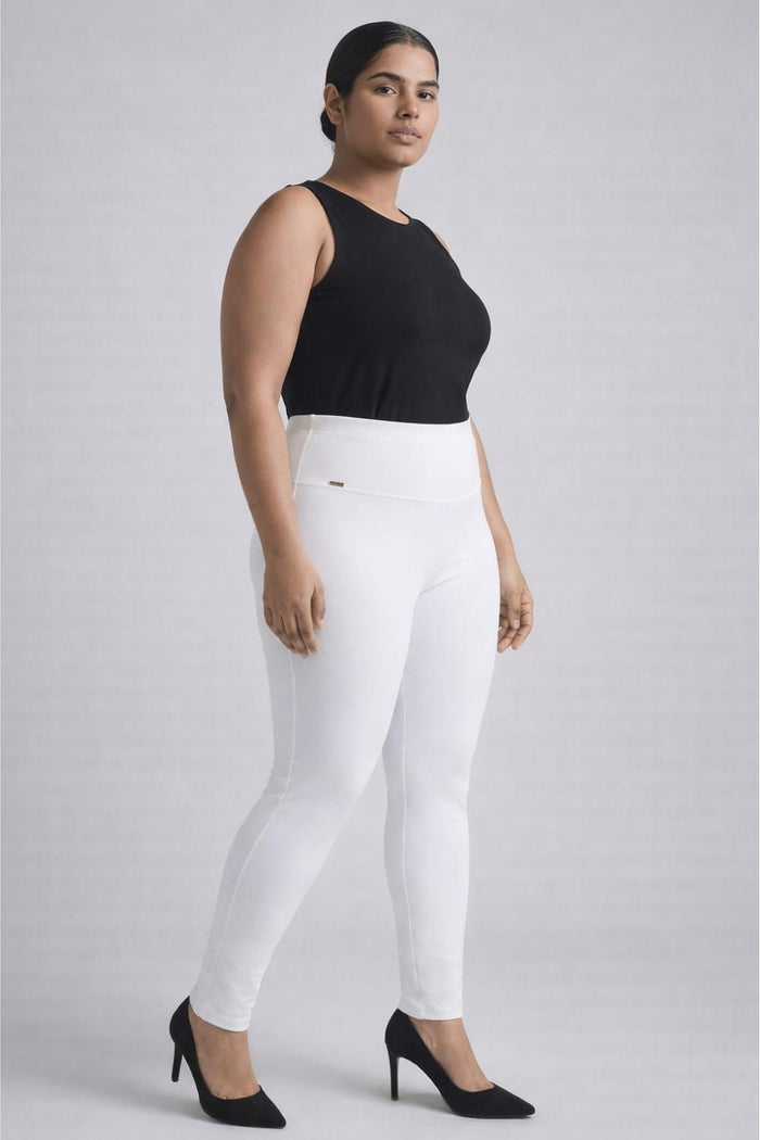 Plus Size High Waist White Jeggings