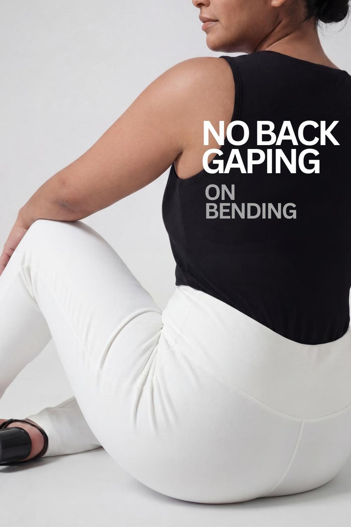 Plus Size High Waist White Jeggings