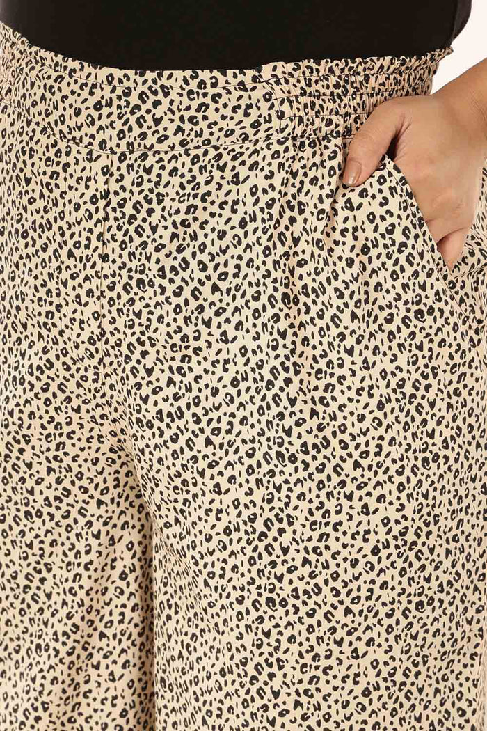 Plus Size Leopard Print Shirt Coord Set