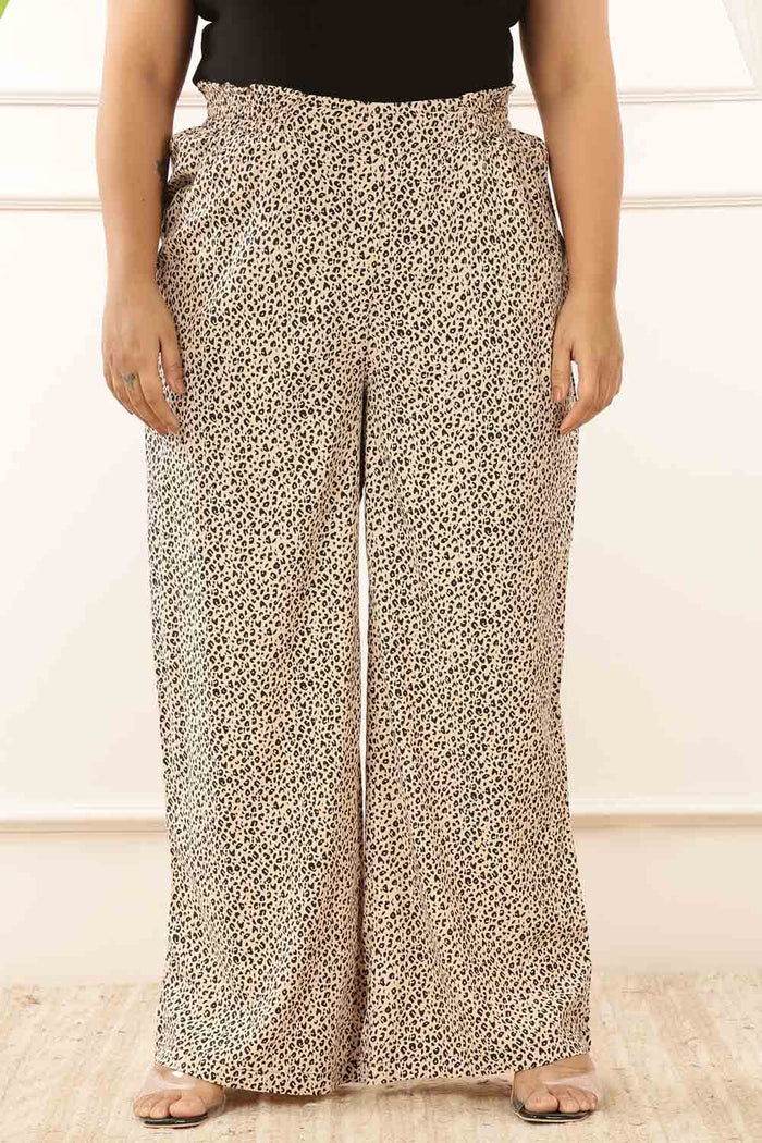 Plus Size Leopard Print Shirt Coord Set