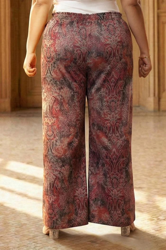 Plus Size Maroon Paisley SnugWeave™ Winter Kurta Coord Set