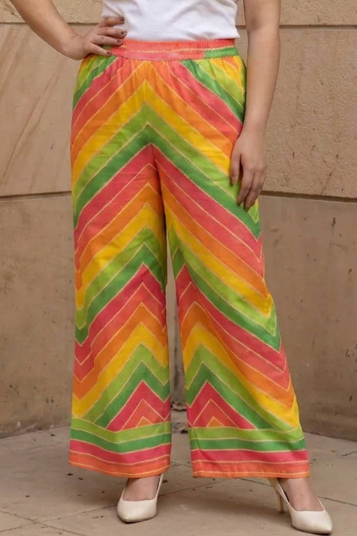 Plus Size Multicolor Abstract Print Cotton Kurta Coord Set