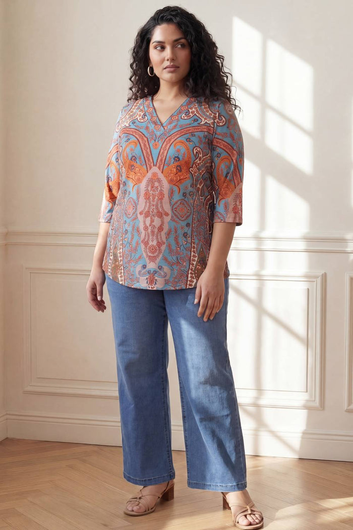 Plus Size Multicolor Top