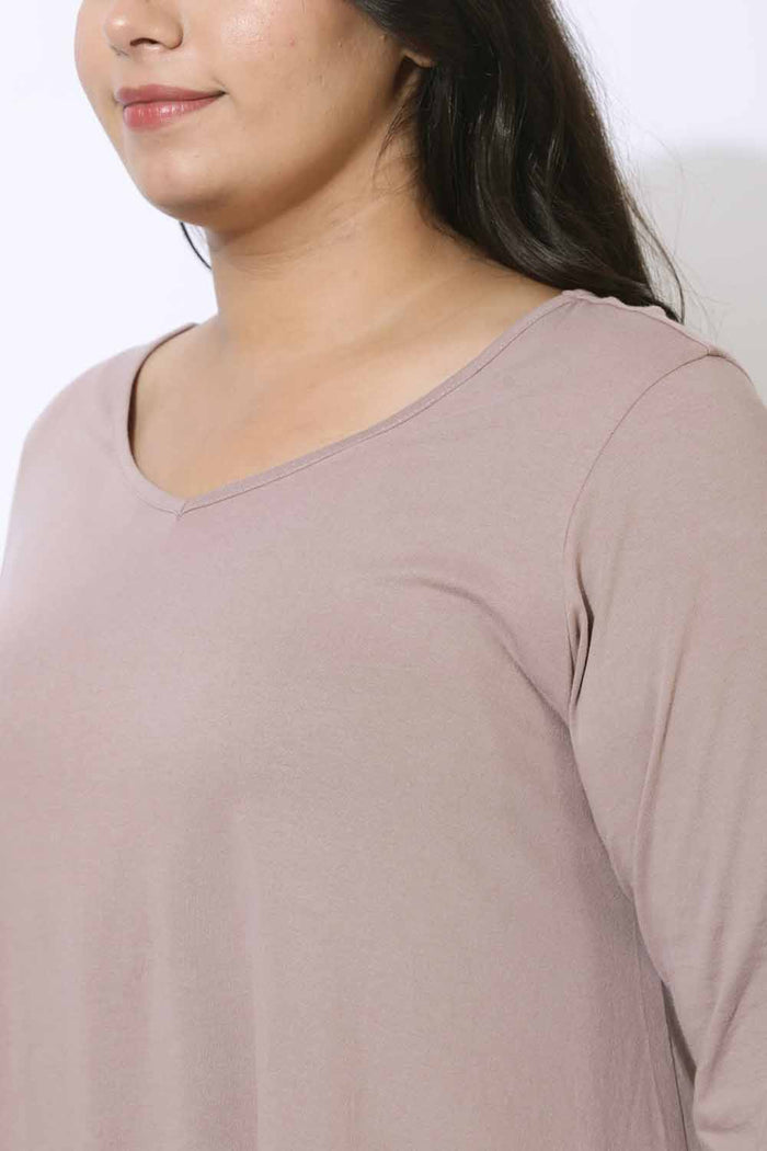 Plus Size Muted Purple A Line Tee