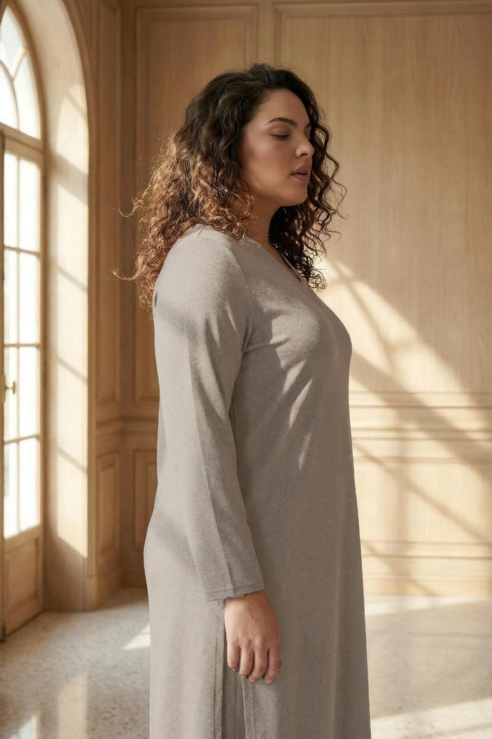 Plus Size Olive Green SnugWeave™ Winter Kurta Coord Set