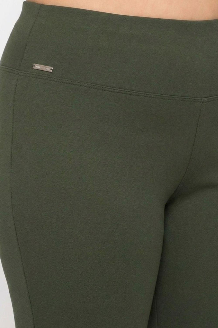 Plus Size Olive New Fit Tummy Tucker Crop Pants