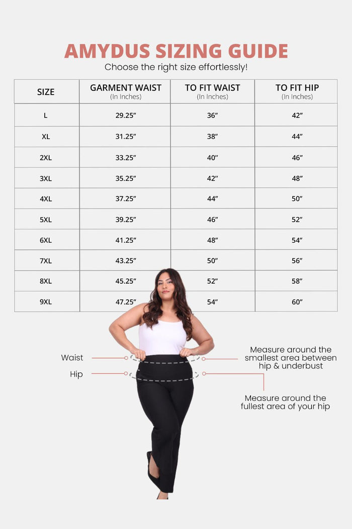 Plus Size Red Tummy Shaper Straight Fit Pants