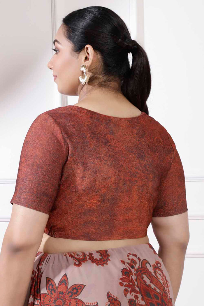 Plus Size Rustic Shimmer Readymade Blouse
