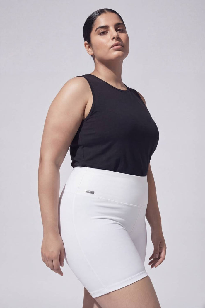 Plus Size White Tummy Shaper Shorts