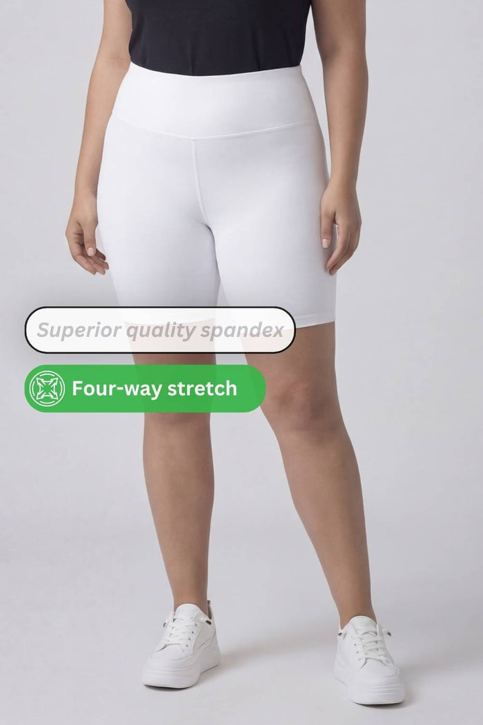 Plus Size White Tummy Shaper Shorts