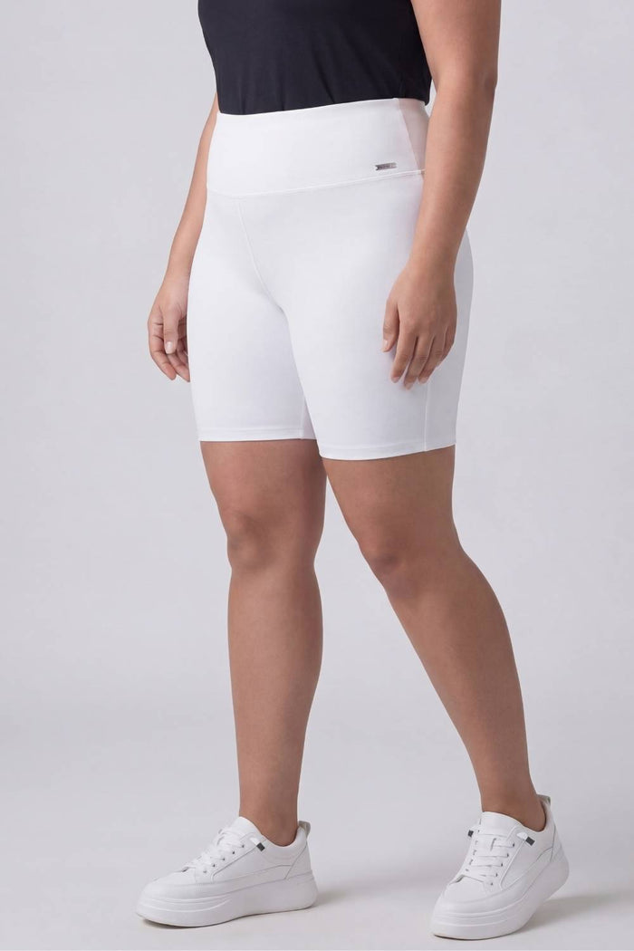 Plus Size White Tummy Shaper Shorts